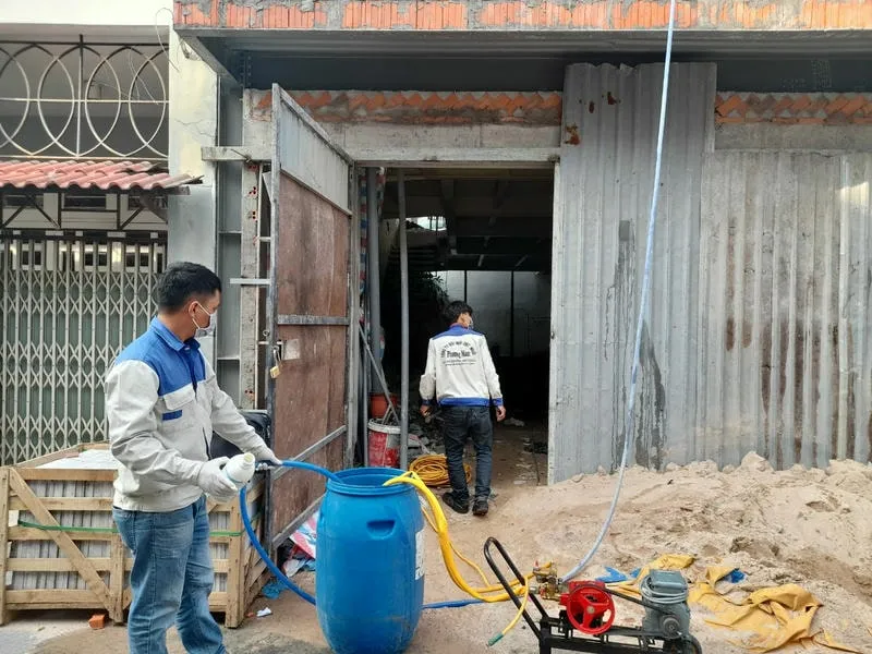 Xử lý đất nền bằng hóa chất chống mối trong xây dựng Xử lý đất nền bằng hóa chất chống mối trong xây dựng